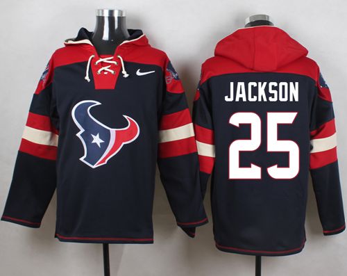 Nike Texans #25 Kareem Jackson Navy Blue Player Pullover NFL Hoodie - Click Image to Close